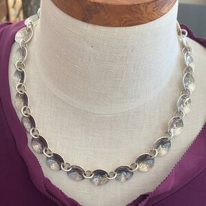 Elegant Silver Necklace made with Sterling Silver Dimes